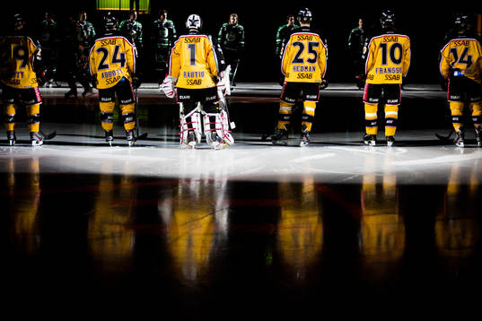 Luleå på isen innan matchstart