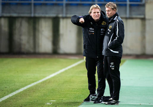 Jörgen Lennartsson, tränare, och Peter Wettergren,