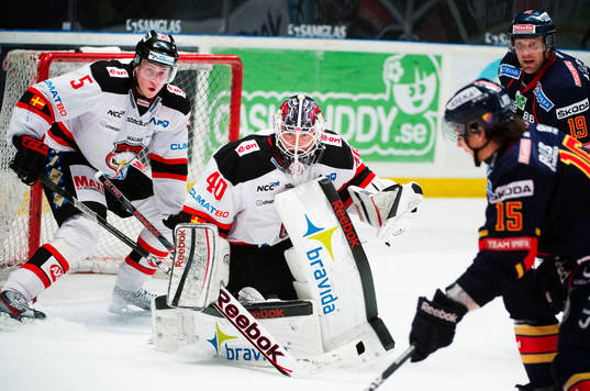 Johan Björk och Pontus Sjögren, målvakt, Malmö, har