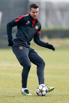 Bläddra bland fler bilder av Fotboll, Manchester United tränar