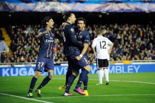 Joie PSG - Ezequiel LAVEZZI / Zlatan IBRAHIMOVIC -