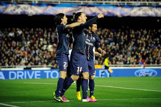 Joie PSG - Ezequiel LAVEZZI / Zlatan IBRAHIMOVIC -