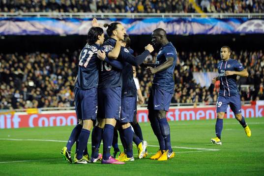 Joie PSG - Ezequiel LAVEZZI / Zlatan IBRAHIMOVIC -