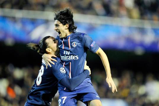 Joie PSG - Zlatan IBRAHIMOVIC / Javier PASTORE - 12.02.2013