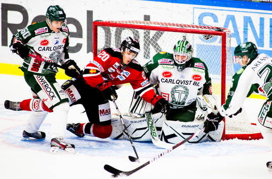 Henrik Hetta, Malmö Redhawks, faller, framför, Michal