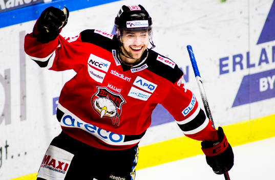 Ludvig Rensfeldt, Malmö Redhawks, jublar