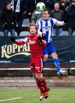 Tobias Hysén, IFK Göteborg, nickar bollen