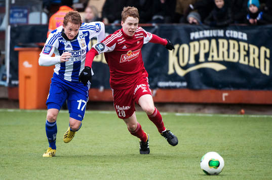 Kamp mellan Sam Larsson, IFK Göteborg och Håvard Åsheim,
