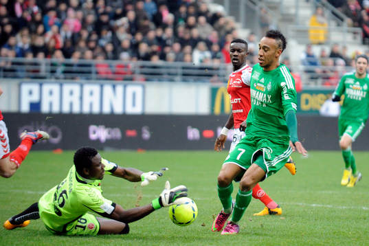 Pierrick AUBAMEYANG - 17.02.2013 - Reims / Saint Etienne -