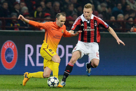 Andres Iniesta / Ignazio Abate - 20.02.2013  -  Milan AC /