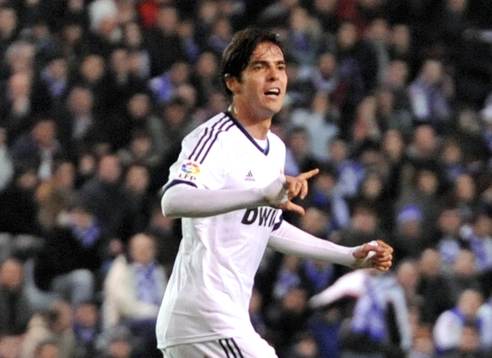 Ricardo Kaka celebrating his goal  - Deportivo La Coruna -