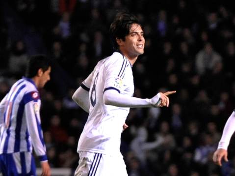 Ricardo Kaka celebrating his goal  - Deportivo La Coruna -