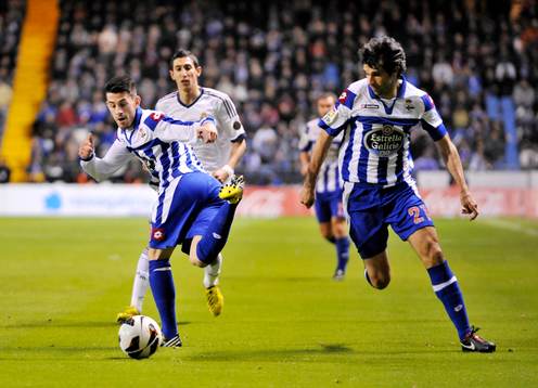 Pizzi, Angel Di Maria and Valeron - Deportivo La Coruna -