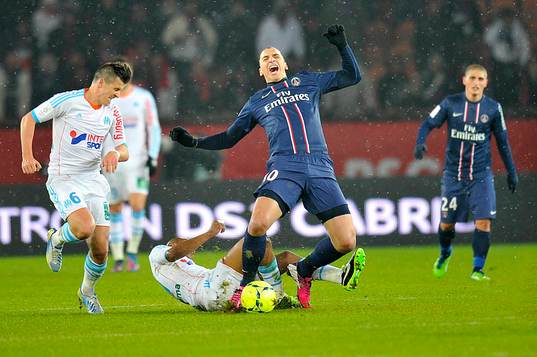 Andre AYEW / Zlatan IBRAHIMOVIC - 24.02.2013 - Paris Saint