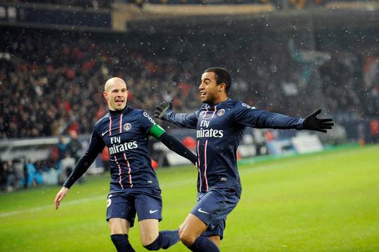 Joie Lucas MOURA - 24.02.2013 - Paris Saint Germain /