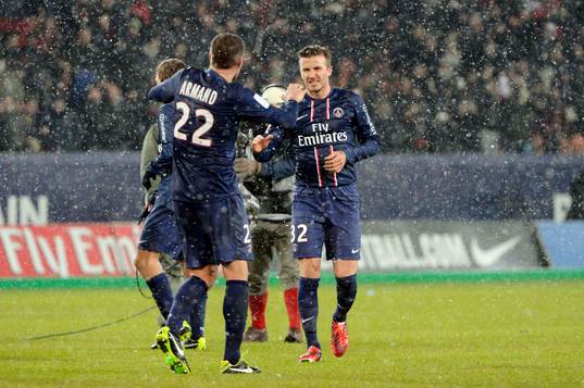 Sylvain ARMAND / David BECKHAM - 24.02.2013 - Paris Saint