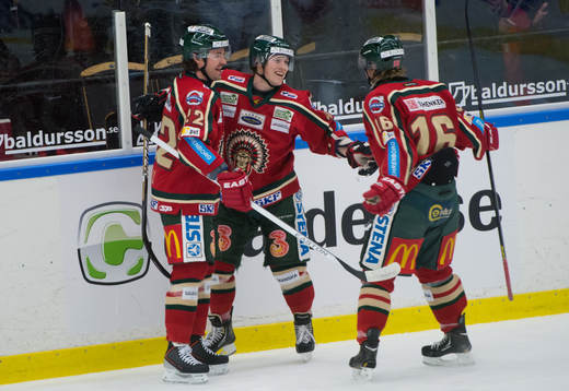 Mathis Olimb, Frölunda, gör 1-0, jubel