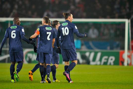 Joie de Zlatan IBRAHIMOVIC - 27.02.2013 - Paris Saint