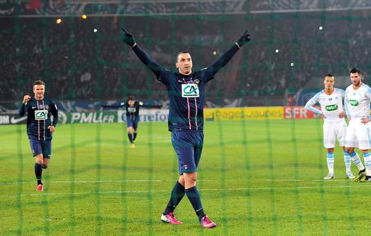 Joie Zlatan IBRAHIMOVIC - 27.02.2013 - Paris Saint Germain