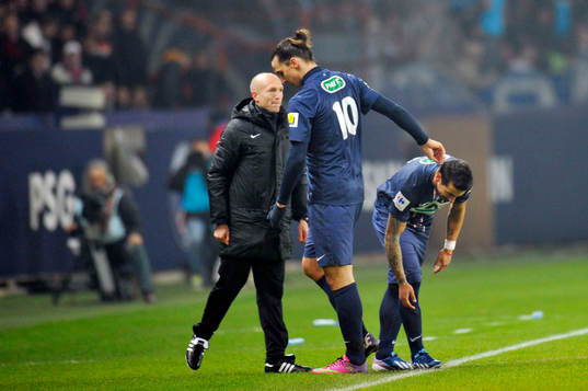 Zlatan IBRAHIMOVIC / Ezequiel LAVEZZI - 27.02.2013 - PSG /