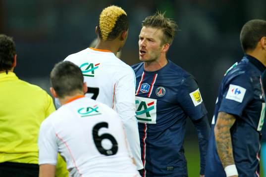 Jordan AYEW / David BECKHAM - 27.02.2013 - PSG / OM - 8eme