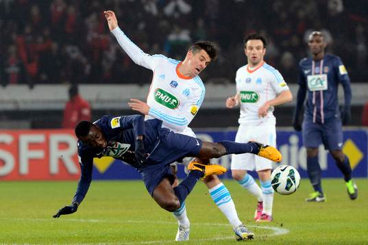 Faute Joey BARTON / Blaise MATUIDI - 27.02.2013 - Paris