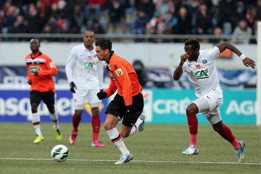 Jeremie ALIADIERE / Larsen TOURE - 27.02.2013 - Lorient /