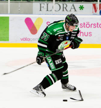 Fredrik Warg, Rögle, skjuter in 1-0