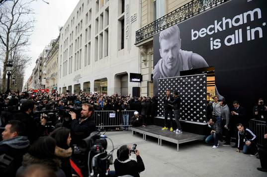 David BECKHAM - 28.02.2013 -  Adidas - Champs Elysee -Paris