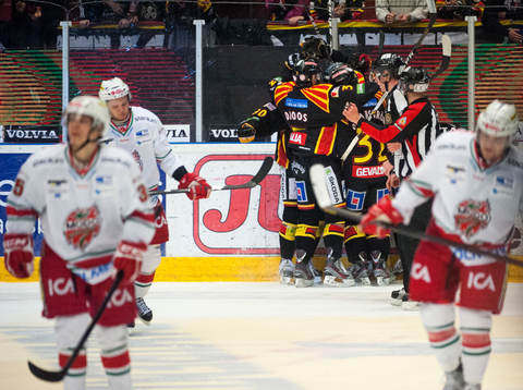Brynäs-spelarna jublar