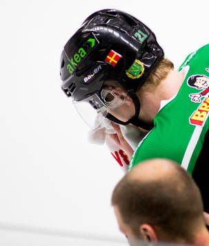 Ted Brithén, Rögle, skadar sig i ansiktet