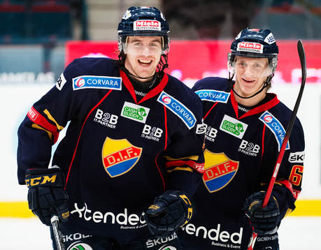 Elias Granath och Marcus Sörensen, Djurgården, är glada