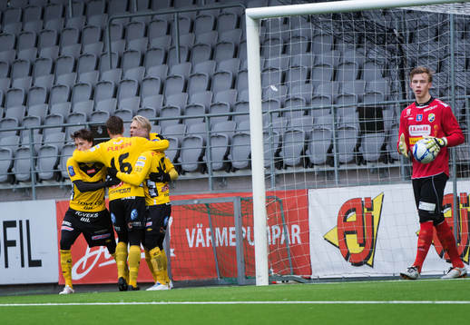 Johan Larsson, Elfsborg, gör 1-1 för Elfsborg, jubel.