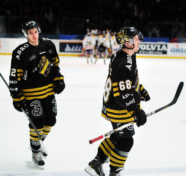 Fredrik Hynning och Victor Ahlström, AIK, deppar