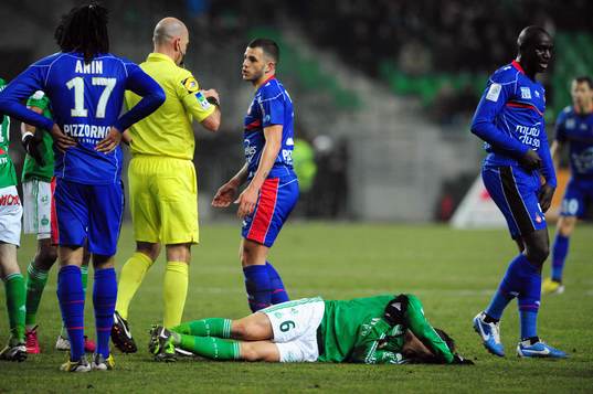 BLESSURE DE Jeremy CLEMENT _ 02.03.2013 - Saint Etienne /