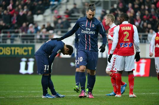 Zlatan IBRAHIMOVIC / Ezequiel LAVEZZI - 02.03.2013 - Reims