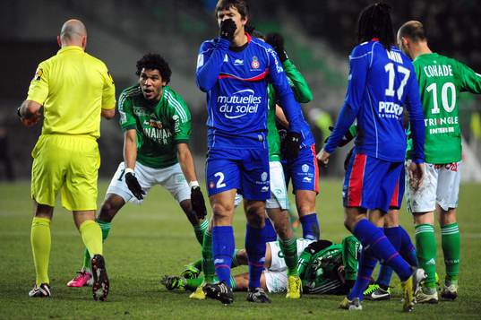 BLESSURE DE Jeremy CLEMENT _ 02.03.2013 - Saint Etienne /