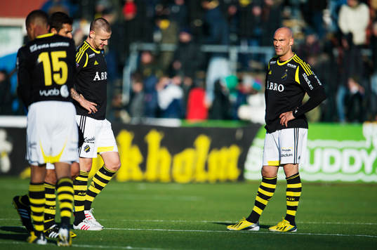 Alexander Milosevic och Daniel Majstorovic, AIK, deppar