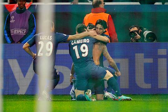 Joie PSG - Ezequiel LAVEZZI - 06.03.2013 - Paris Saint