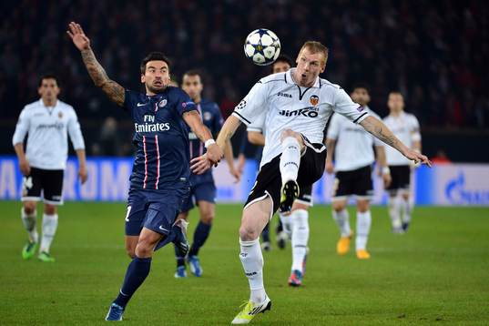 Ezequiel LAVEZZI / Jeremy MATHIEU - 06.03.2013 - Paris