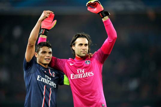 Thiago SILVA / Salvatore SIRIGU  - 06.03.2013 - Paris Saint