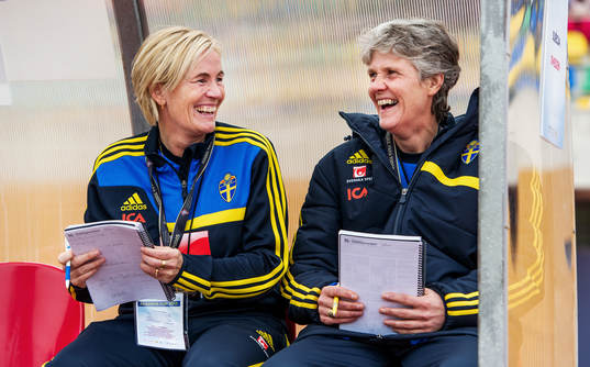 Lilie Gutke Persson, assisterande förbundskapten, och Pia