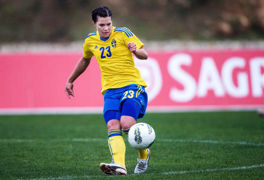 Hanna Folkesson, Sverige, debuterar i landslaget