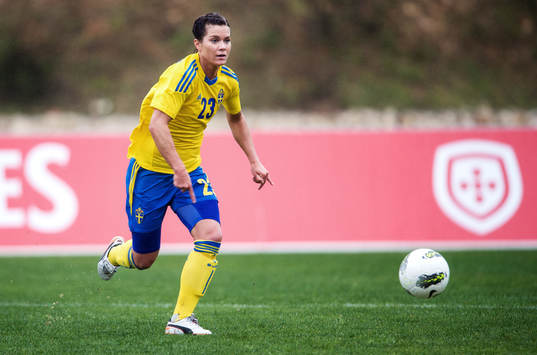 Hanna Folkesson, Sverige, debuterar i landslaget