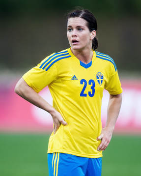 Hanna Folkesson, Sverige, debuterar i landslaget
