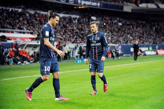 Zlatan IBRAHIMOVIC / David BECKHAM - 09.03.2013 - Paris