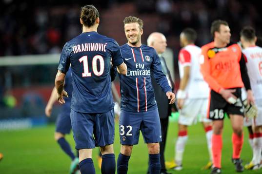 Zlatan IBRAHIMOVIC / David BECKHAM - 09.03.2013 - Paris