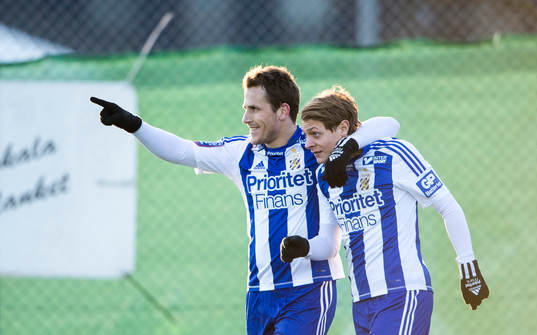 Jubel i Göteborg, Tobias Hysén kramar om  Joel Allansson