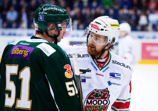 Rickard Wallin, Färjestad, och Mattias Ritola, Modo,