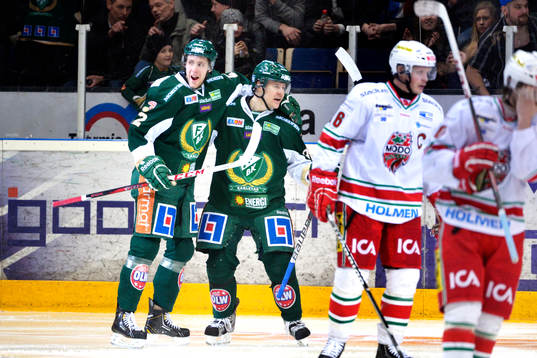 Per Åslund, Mikael Johansson, Färjestad jublar